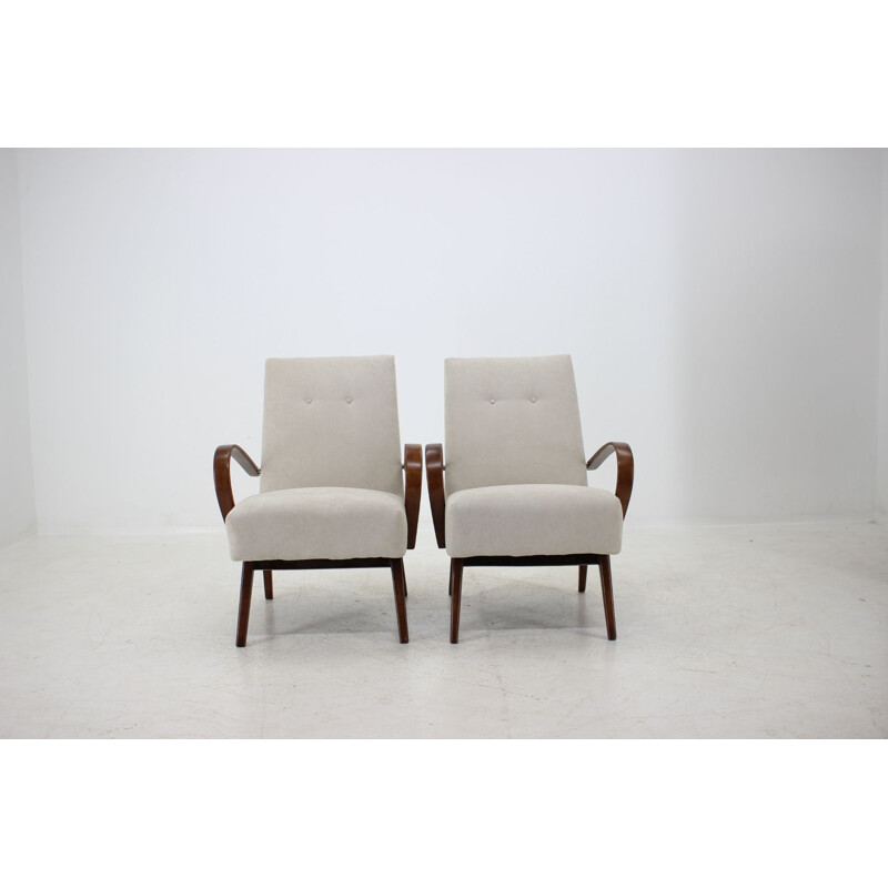 Pair of 2 vintage lounge chairs by Thon Thonet, 1960s