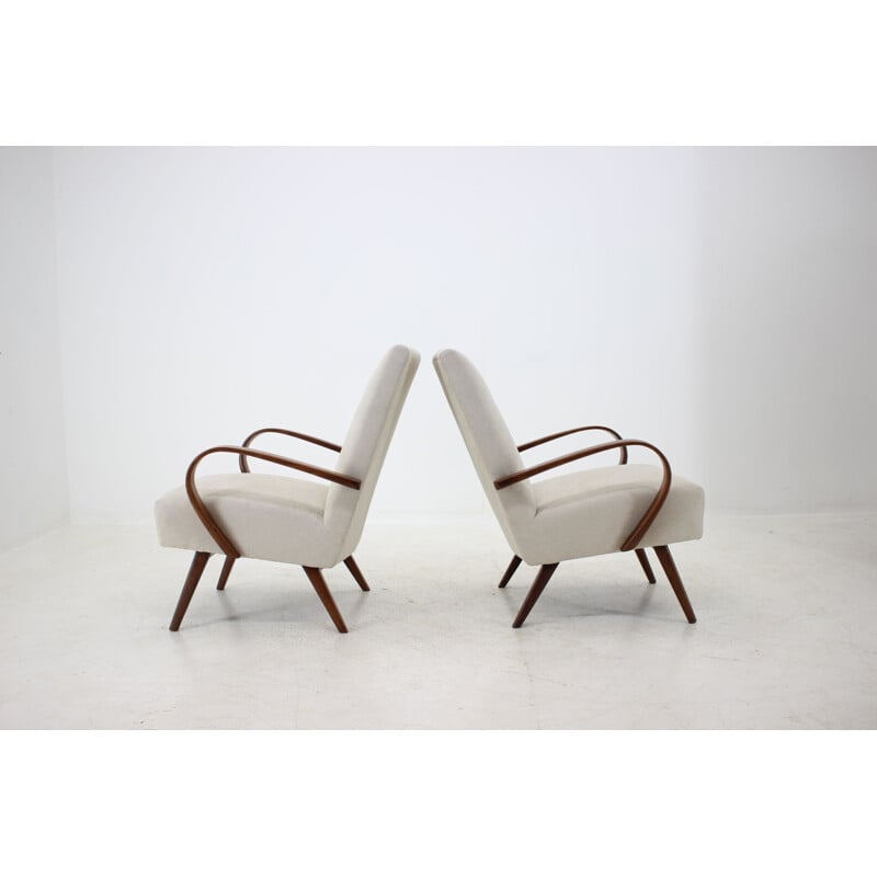 Paire de fauteuils lounge vintage par Thon Thonet, 1960