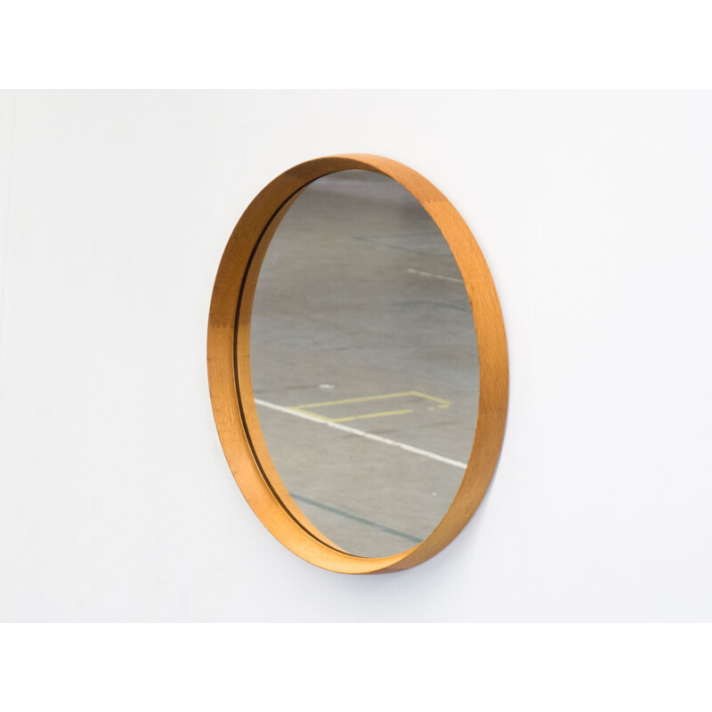 Vintage Luxus Vittsjö oak mirror by Uno & Östen Kristiansson