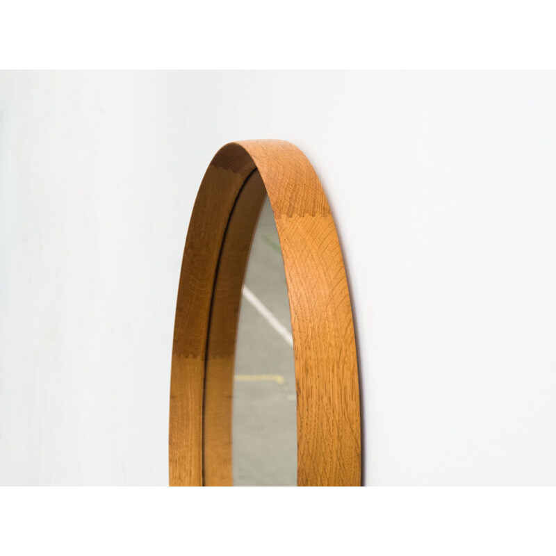 Vintage Luxus Vittsjö oak mirror by Uno & Östen Kristiansson