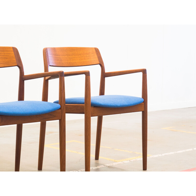Set of 4 vintage Danish teak armchairs