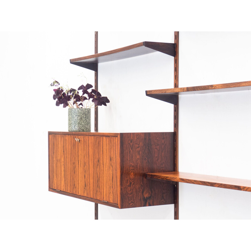 Vintage rosewood wall unit by Kai Kristiansen for Feldballes Møbelfabrik  