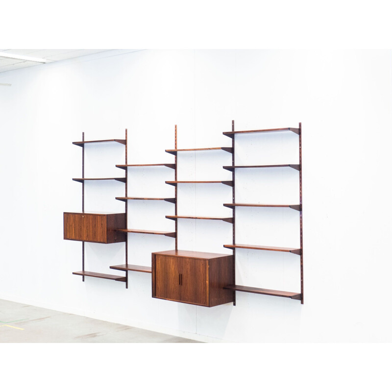 Vintage rosewood wall unit by Kai Kristiansen for Feldballes Møbelfabrik  