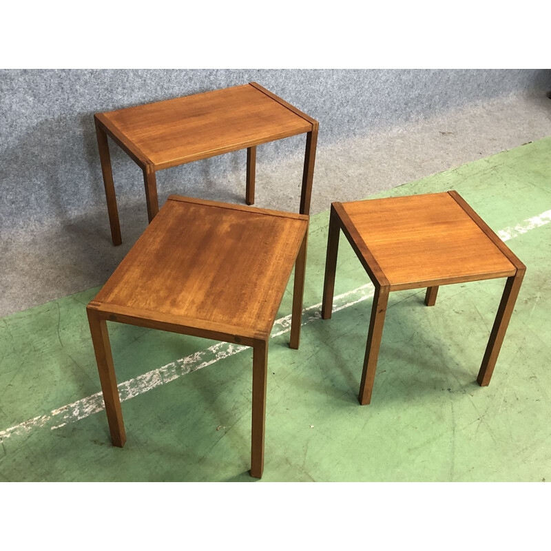 Vintage teak nesting tables, 1970s