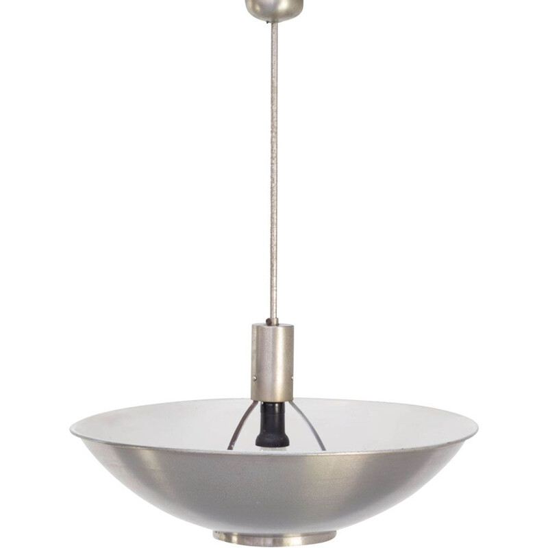 Vintage silver pendant light by Elmar Berkovich for Philips 1930s