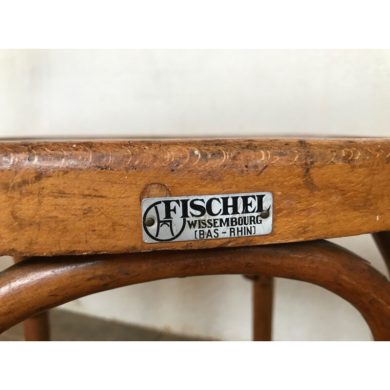 Set of 6 vintage bistro chairs "FISCHEL", 1930-40