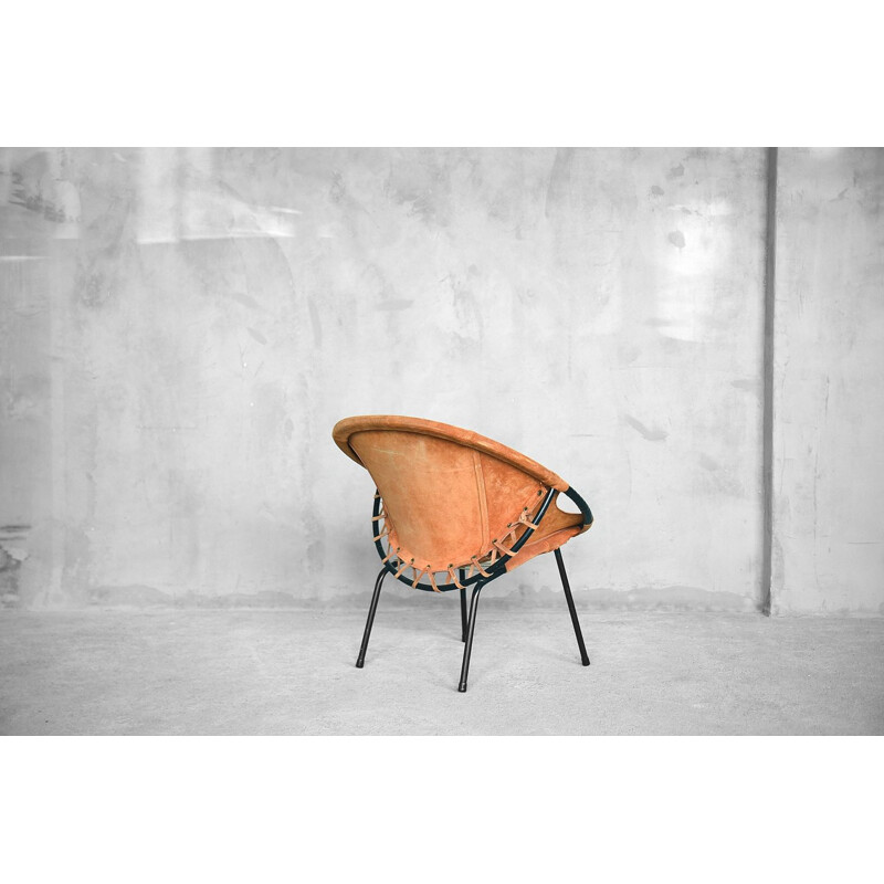 Vintage circle chair by Lusch Erzeugnis for Lusch & Co, Germany, 1960s