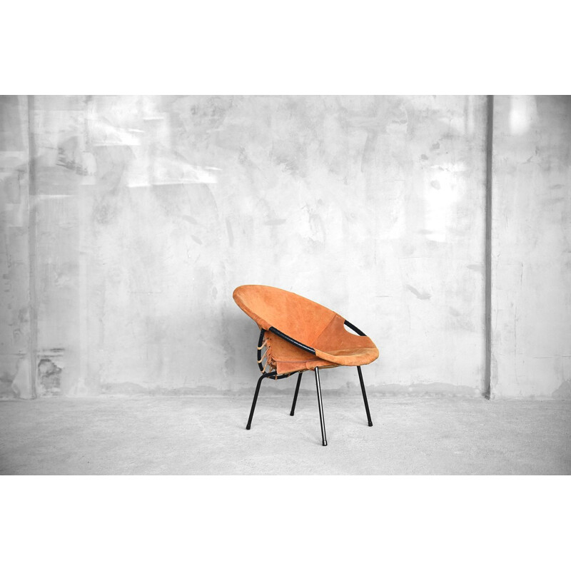 Vintage circle chair by Lusch Erzeugnis for Lusch & Co, Germany, 1960s