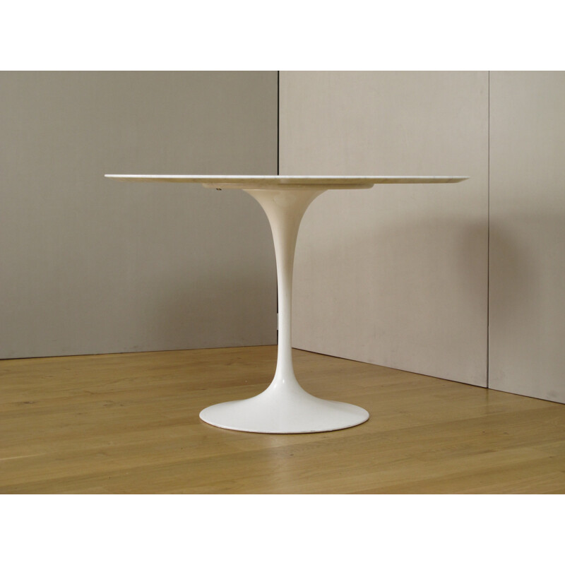 Knoll tulip table in aluminum, rislan and marble, E. SAARINEN - 1970s