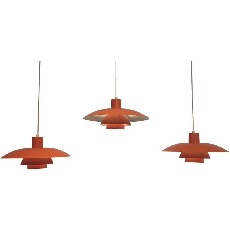 Set of 3 Poulsen hanging lamps, Poul HENNINGSEN - 1960s