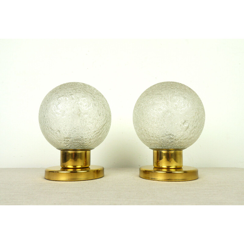 Vintage Pair of Brass Table Lamps from Doria Leuchten, Germany, 1960s