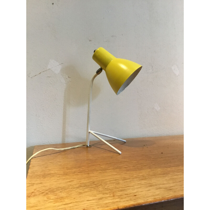 Lampe de bureau vintage jaune 