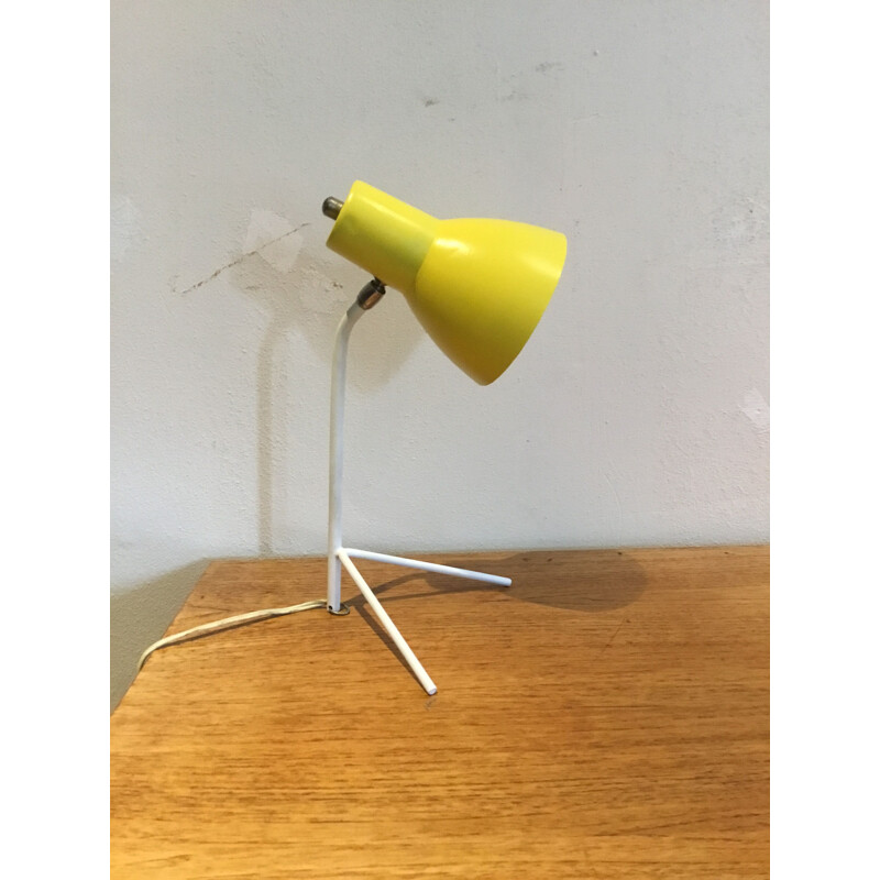 Lampe de bureau vintage jaune 