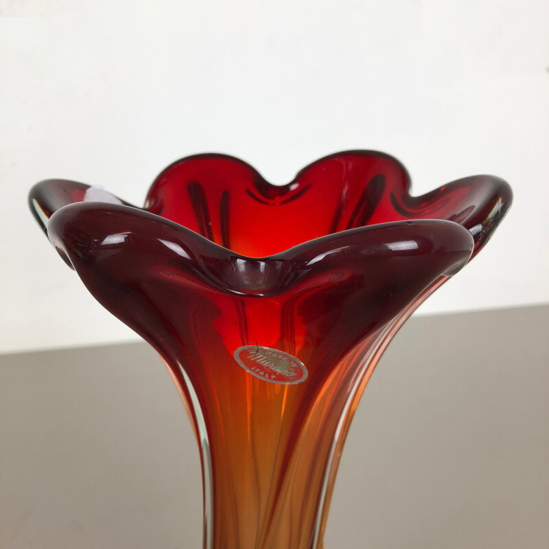 Vintage glass vase, Italy 1960