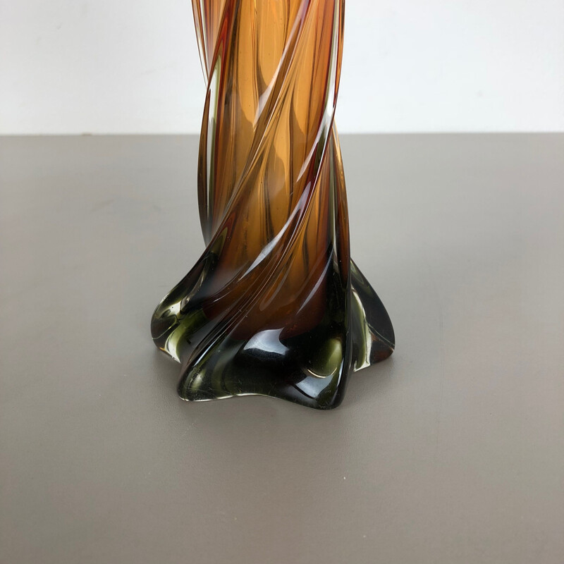 Vintage glass vase, Italy 1960