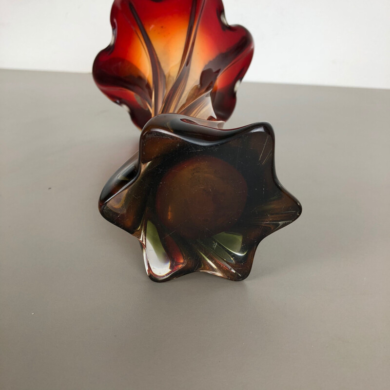 Vintage glass vase, Italy 1960