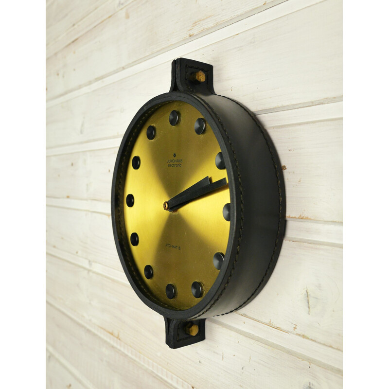Vintage Wall Clock Electromechanical Ato-Mat S from Junghans, Germany, 1960s