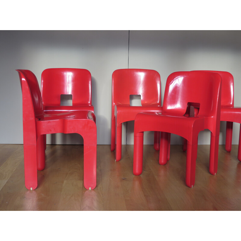 Kartell set of 5 Universal chairs, Joe COLOMBO - 1960s