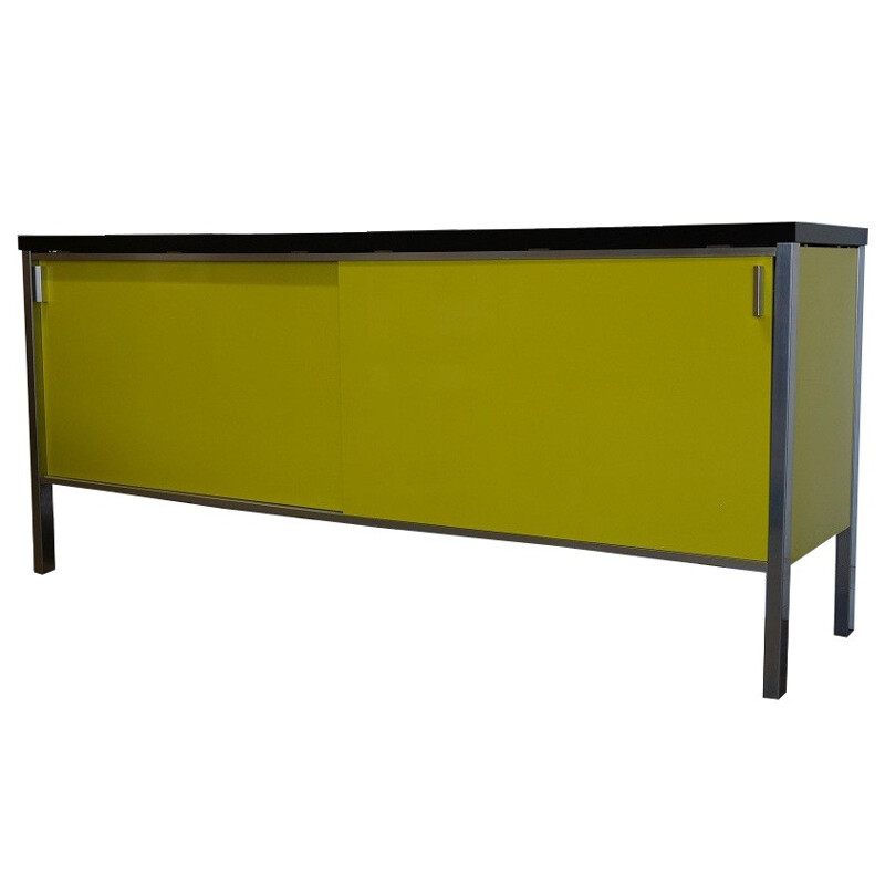 Vintage black and green sideboard - 1960s