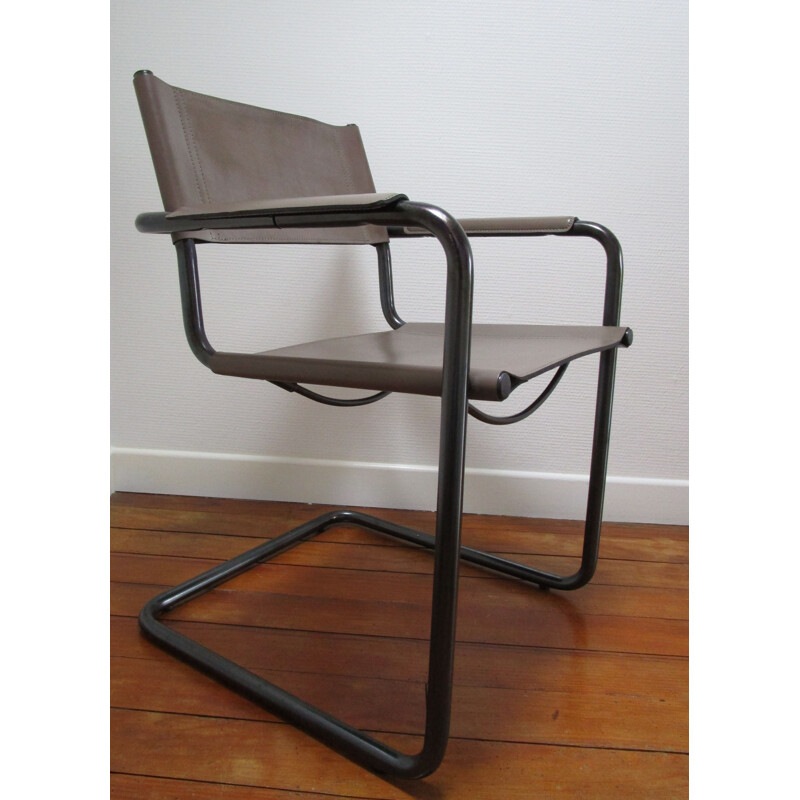 Vintage MG armchair by Matteo Grassi, Bauhaus style, Italy 1970s