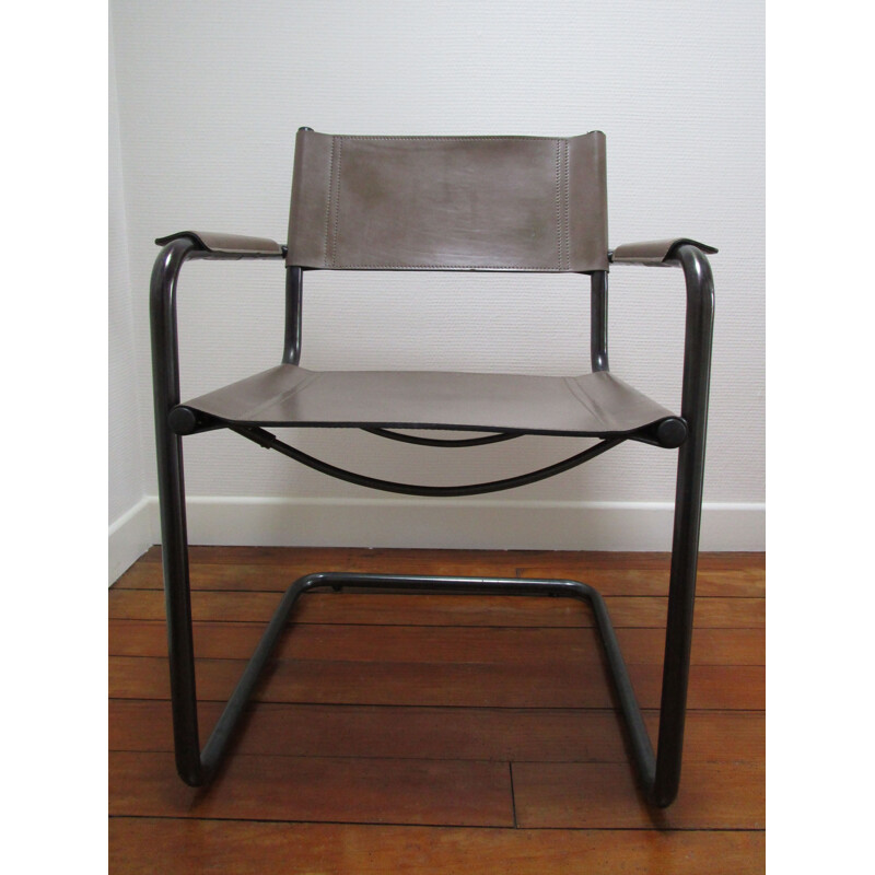 Vintage MG armchair by Matteo Grassi, Bauhaus style, Italy 1970s