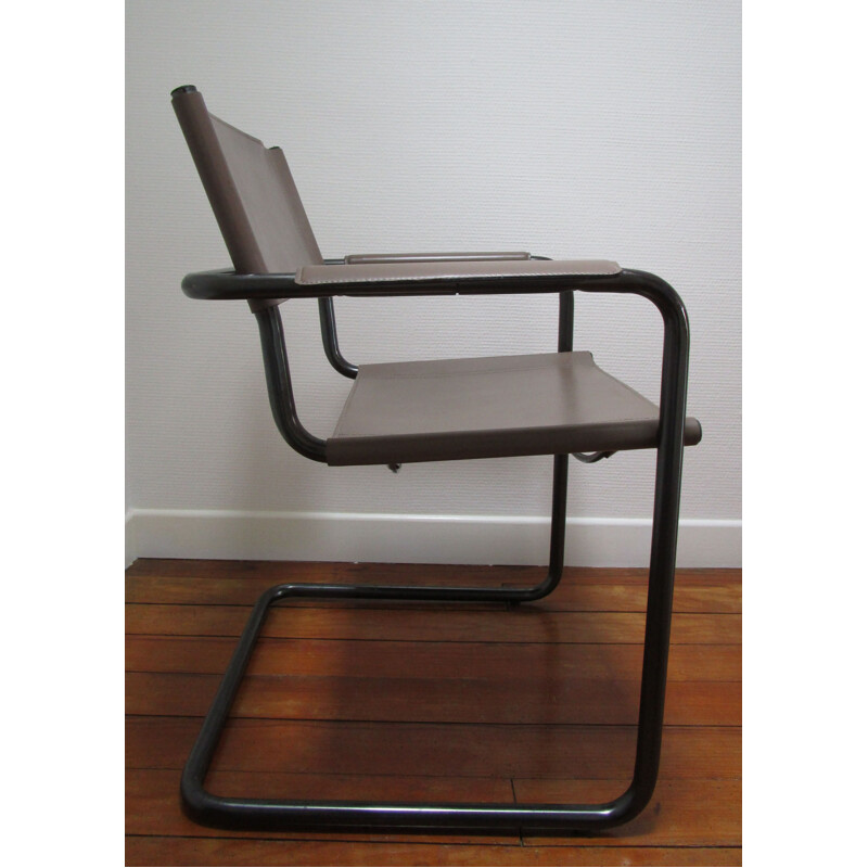 Vintage MG armchair by Matteo Grassi, Bauhaus style, Italy 1970s