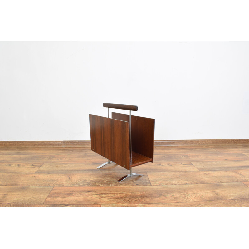 Vintage rosewood magazine rack, 1960s