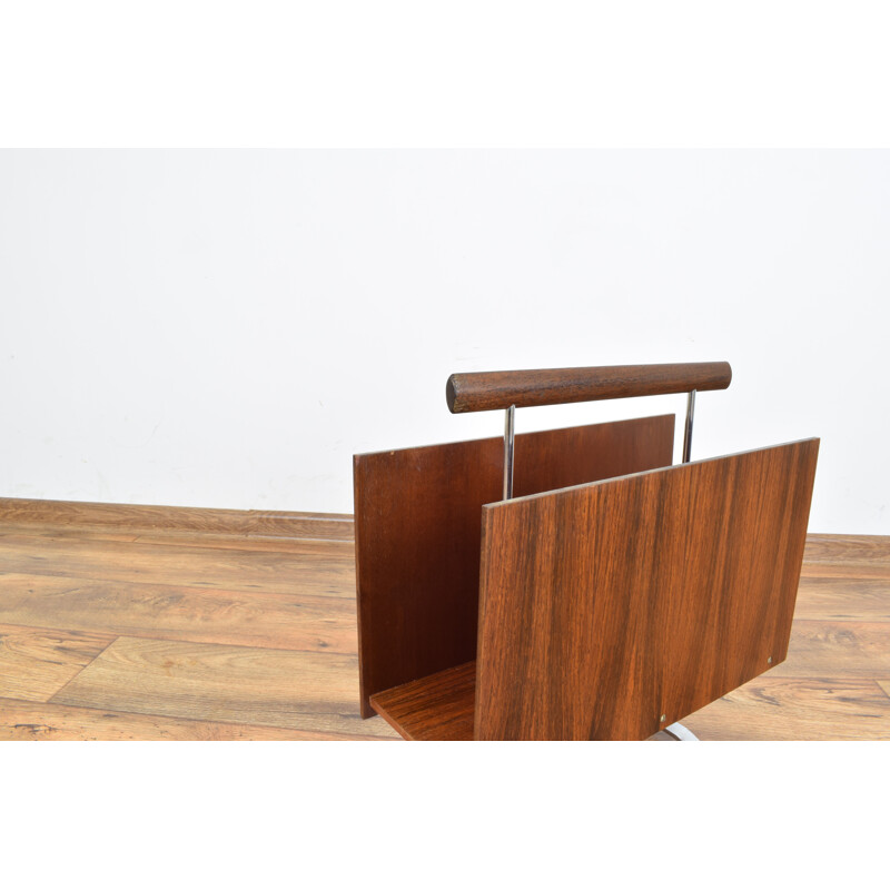 Vintage rosewood magazine rack, 1960s