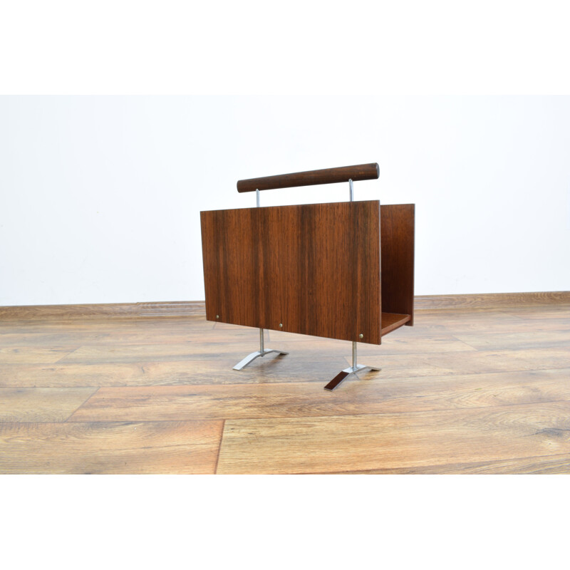 Vintage rosewood magazine rack, 1960s