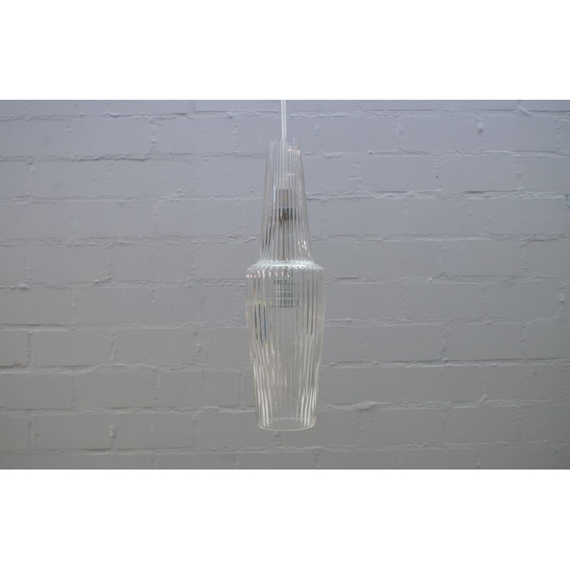Vintage glass pendant lamp by Aloys Gangkofner for Peill & Putzler, Germany 1950