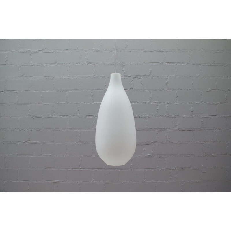 Vintage opaline glass ceiling lamp by Aloys F. Gangkofner for Peill & Putzler, Germany 1960