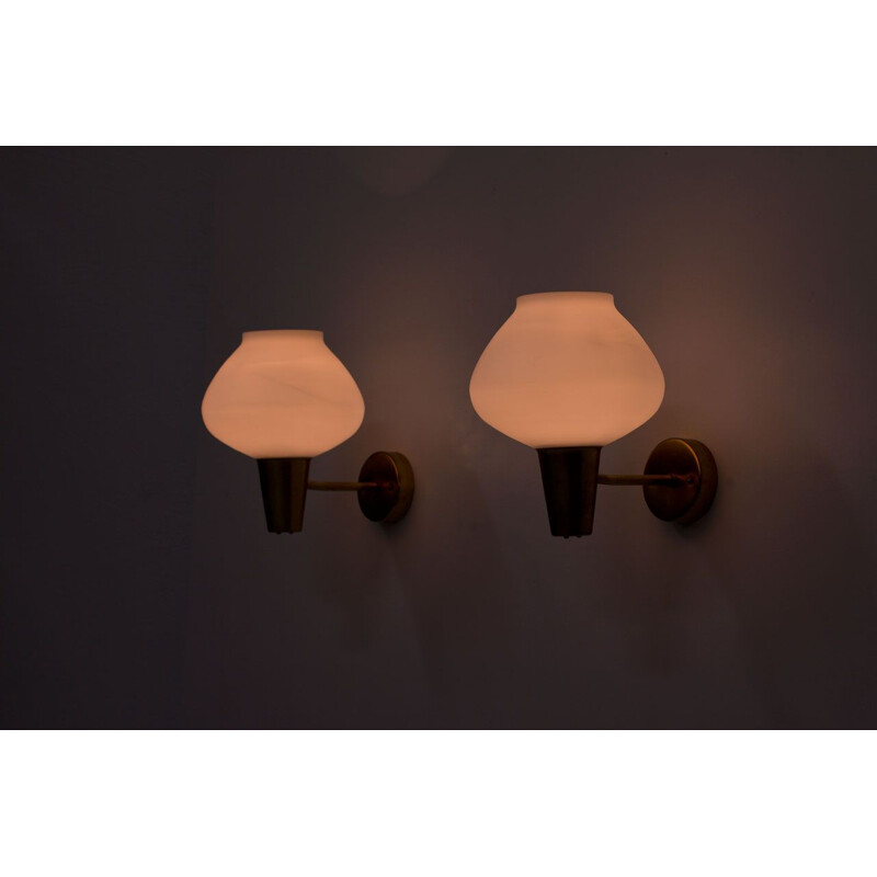 Set of 2 vintage wall lamps by ASEA, 1950s