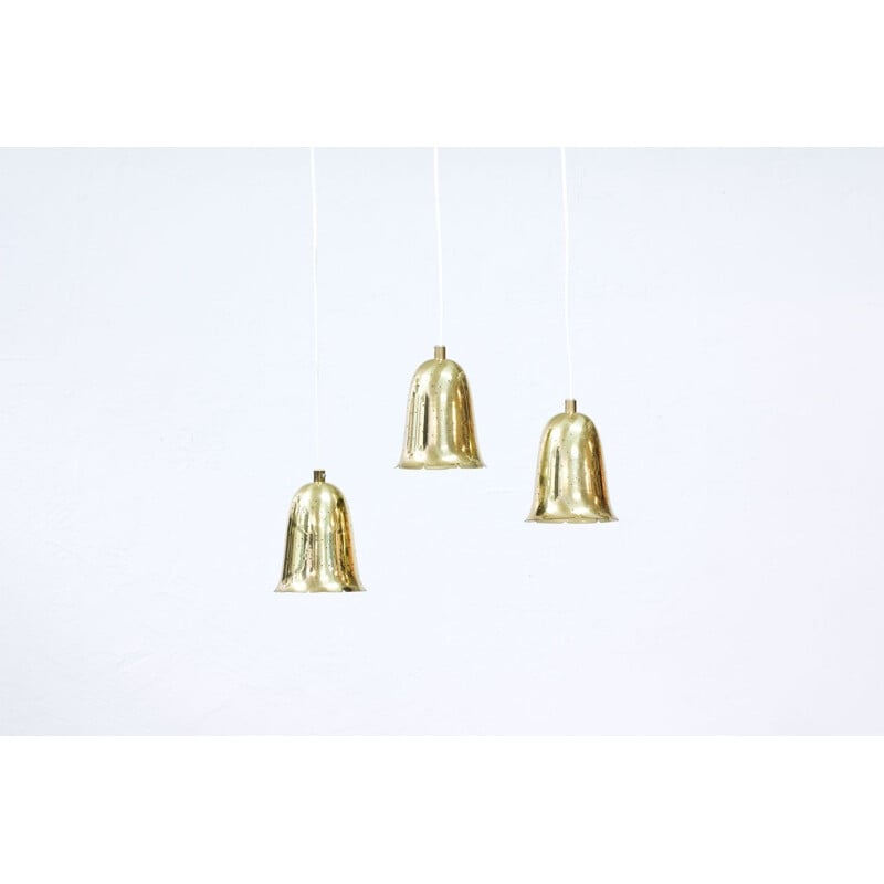 Set of 3 vintage hanging lamp by Boréns, 1950s