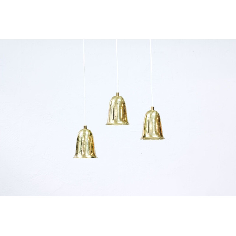 Set of 3 vintage hanging lamp by Boréns, 1950s