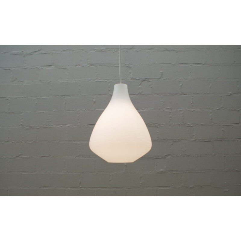 Vintage opaline glass pendant light "Tossa" by Aloys F. Gangkofner for Peill & Putzler, 1960s