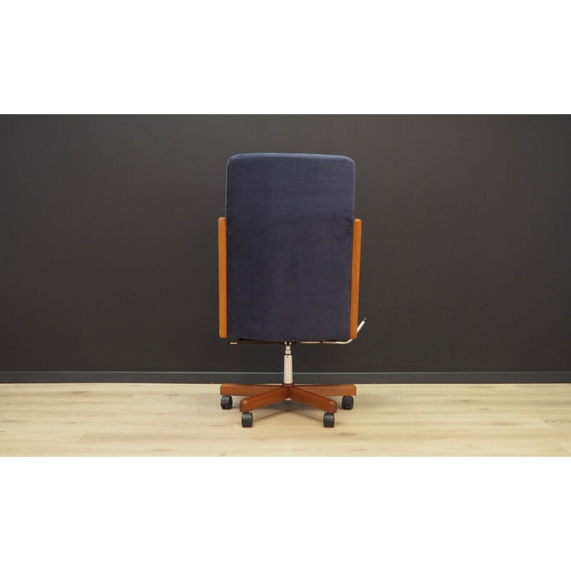 Vintage navy blue armchair by Schutz & Co, Denmark, 1960-70s