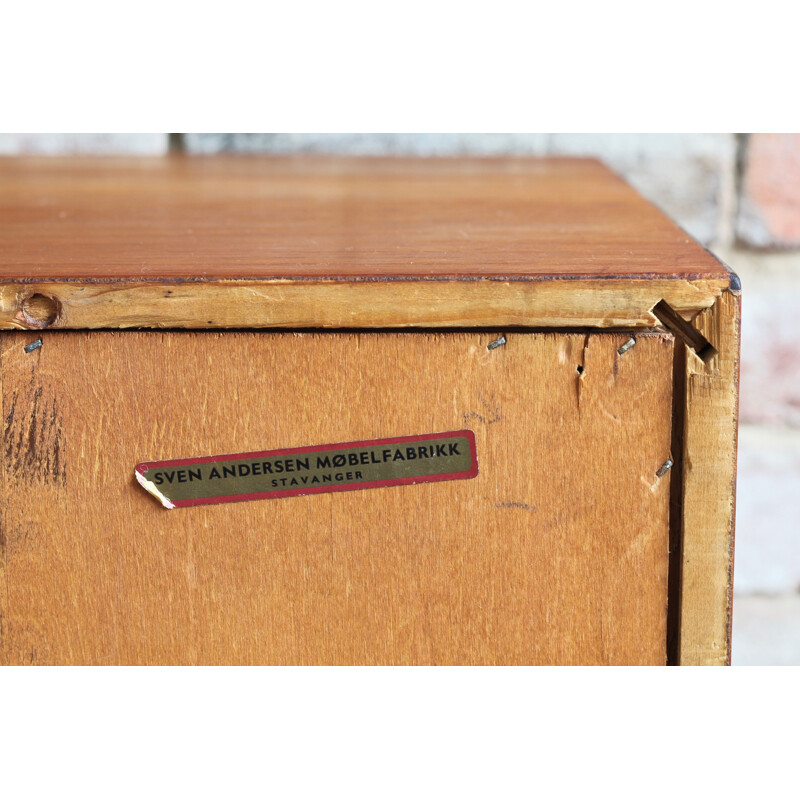 Vintage teak sideboard, scandinavian design by Sven Andersen, Norway, 1950s