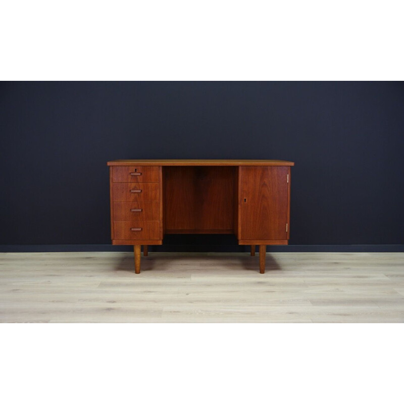 Vintage danish teak desk, 1970s