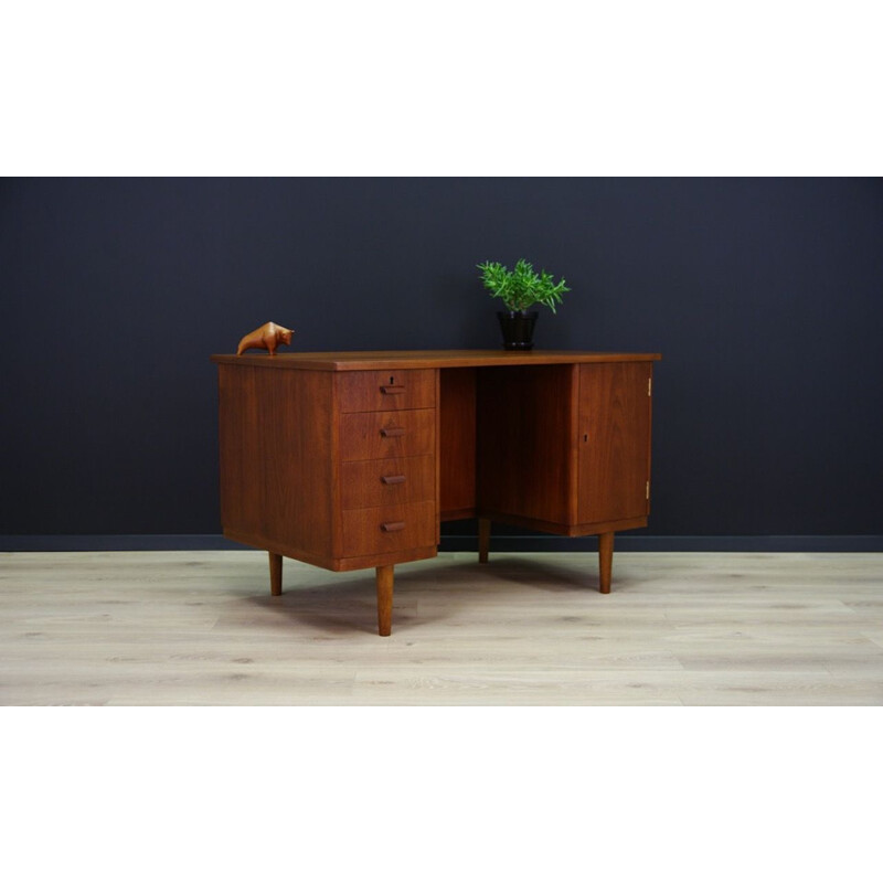 Vintage danish teak desk, 1970s