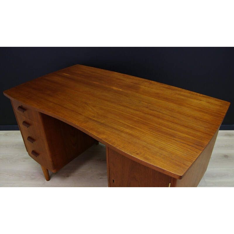 Vintage danish teak desk, 1970s