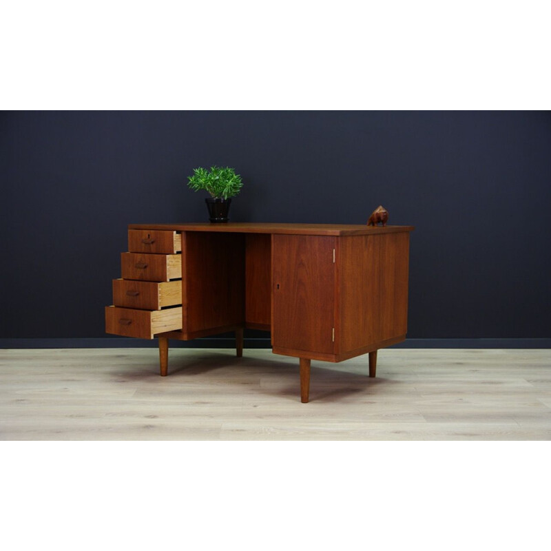 Vintage danish teak desk, 1970s