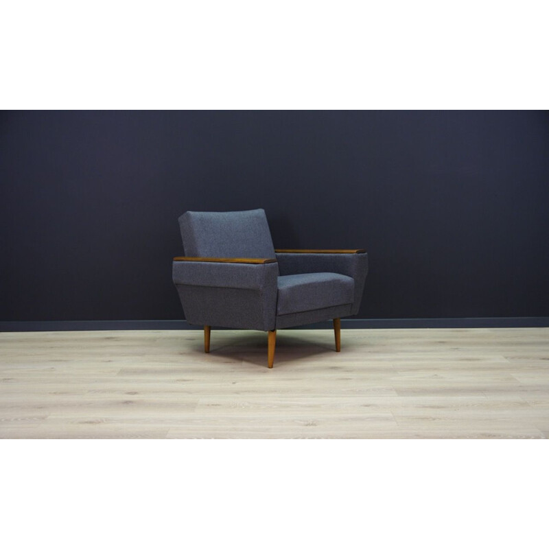 Beech scandinavian vintage armchair, 1970s