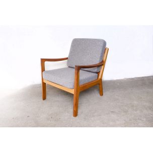 Vintage Danish armchair in teak by Ole Wanscher for P. Jeppesens Møbelfabrik, 1960s