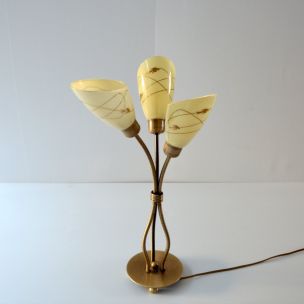 Vintage table lamp in brass 1950s