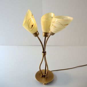 Lampe de table vintage en laiton 1950