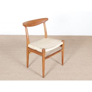 Vintage set of 6 Scandinavian W2 chairs by Hans Wegner