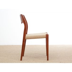 Suite de 6 chaises vintage scandinaves en teck modèle 71