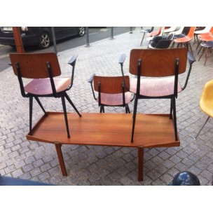 Ahrend set of 3 armchairs in wood, Friso KRAMER - 1960s