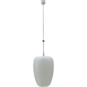 Vintage glazen plafondlamp "Diana" van Wilhelm Wagenfeld voor Peill en Putzler, Duitsland 1954