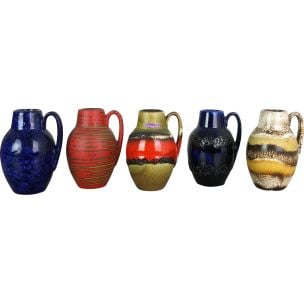Ensemble de 5 vases vintage